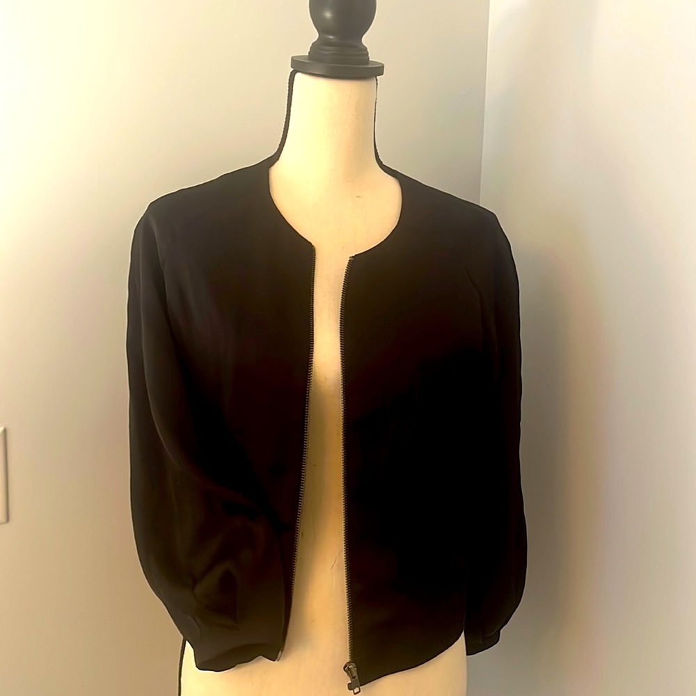 Free Press Pleated Sleeve 3/4 sleeve Jacket